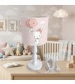 Minibabyrooms Balonlu Tavşan Desenli Ahşap Oyma Ayak Abajur