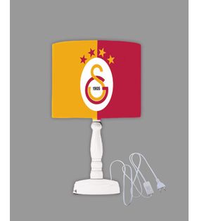 Minibabyrooms Galatasaray Parçalı Desenli Ahşap Oyma Ayak Abajur