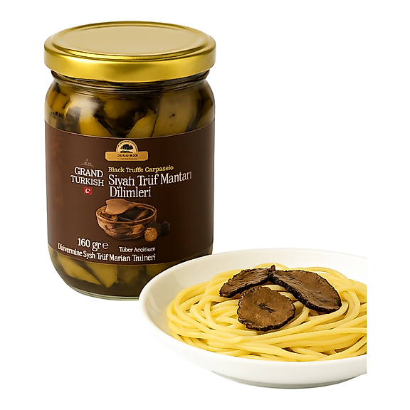 Siyah Trüf Mantarı Dilimleri Carpaccio - Tuber Aestivum, 160 Gr, Premium Konserve