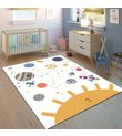 Minibabyrooms Güneş ve Gezegenler Desenli 8 mm Kalınlıkta Çocuk Odası Halısı