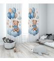 Minibabyrooms Ayıcık ve Balonlar Temalı Fon Perde