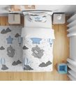 Minibabyrooms Fil ve Mavi Yıldız Temalı Nevresim Takımı