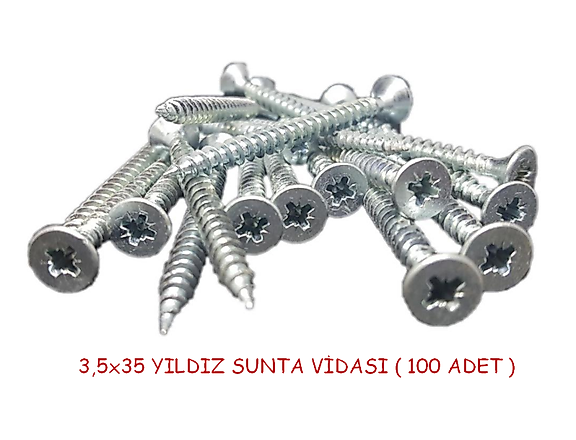 3,5X35 Yıldız Sunta Vidası ( 100 Adet )