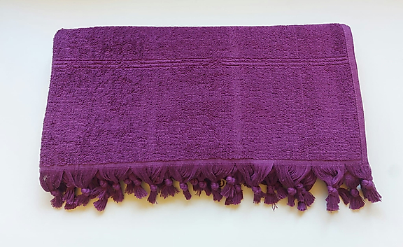 %100 Pamuklu Havlu Peştemal Mürdüm 90x180 cm