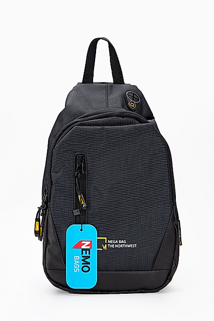 NEMO BAGS Unisex Siyah Çapraz Sırt Ve Göğüs Çantası Bodybag Çanta 29x16x6cm