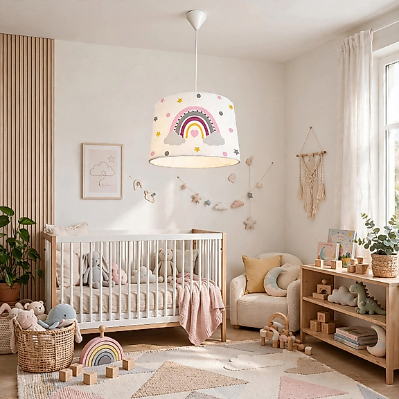 Minibabyroom Gökkuşağı Temalı Çocuk Odası Sarkıt Avize