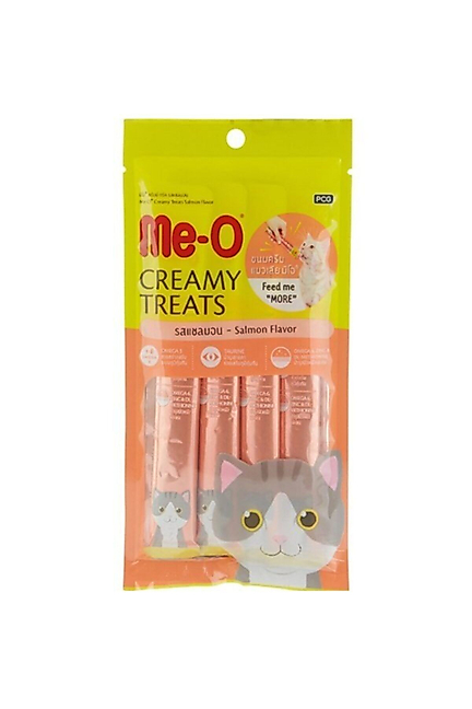 Meo Kremalı Somonlu Kedi Sıvı Ödül Maması 4x15 Gr