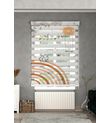 Minibabyrooms Tavşan ve Salıncakta Kedi Desenli Zebra Perde