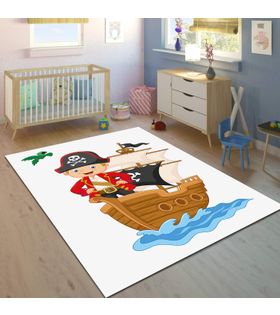 Minibabyrooms Korsan Desenli 8 mm Kalınlıkta Çocuk Odası Halısı