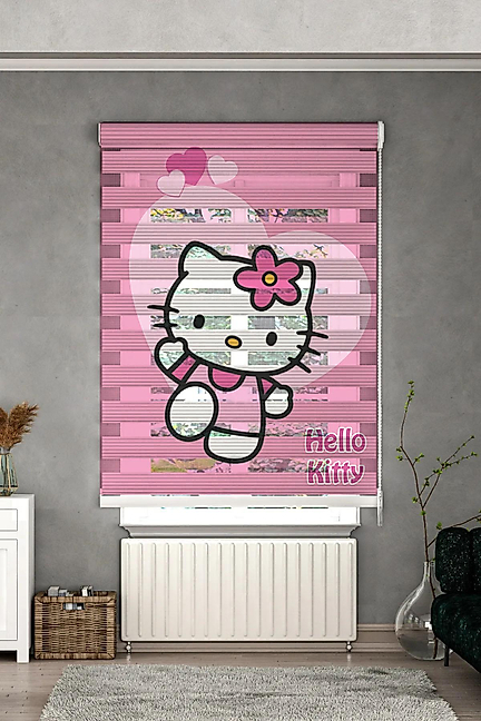 Minibabyrooms Hello Kitty Temalı Çocuk Odası Zebra Perde