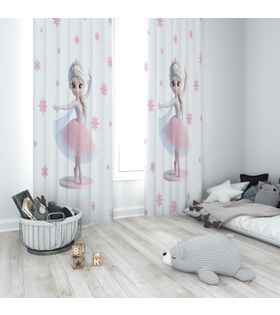 Minibabyrooms Balerin Elsa Temalı Fon Perde
