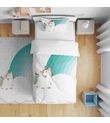 Minibabyrooms Yeşil Unicorn ve Gökkuşağı Temalı Nevresim Takımı