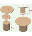 SEHPA BOHEM TARZI BOYANABİLİR HAM MDF YUVARLAK ( 75 CM ÇAP )