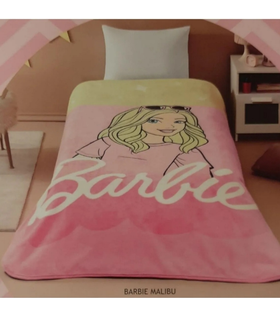 Taç Barbie Malibu Tek Kişilik Battaniye