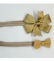 Gold Fistolu Bandana ve Düz Bandana 2'li Set, 6 Ay - 4 Yaş Arası