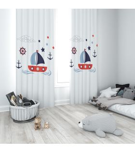 Minibabyrooms Yelkenli Temalı Fon Perde