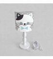 Minibabyrooms Kedicik Desenli Ahşap Oyma Ayak Abajur