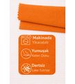 PerdeYap Turuncu Ada Fon Perde Tek Kanat 1/3 Sık Pile