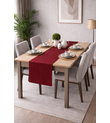 PerdeYap Kadife Dokulu Bordo Renk Ada Serisi Runner 40 x 140 cm