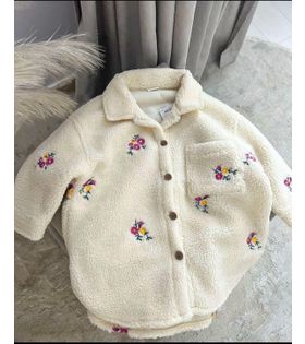 Çiçekli Peluş Ceket