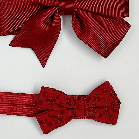 Bordo Fistolu Bandana ve Düz Bandana 2'li Set, 6 Ay - 4 Yaş Arası