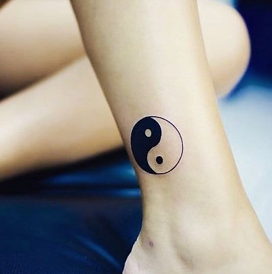 Ying Yang Dövmesi Ense, Göğüs, Bilek, Kol, Bacak, Boyun, Sırt Geçici Dövme, Tattoo