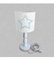 Minibabyrooms Yeşil Yıldız Desenli Ahşap Oyma Ayak Abajur