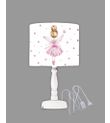 Minibabyrooms Pembe Peri Desenli Ahşap Oyma Ayak Abajur