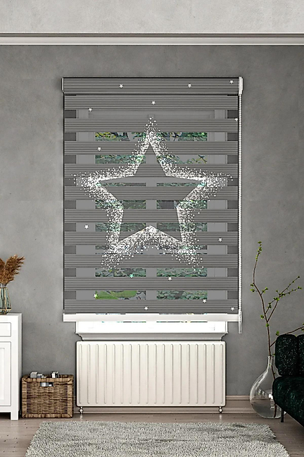 Minibabyrooms Gri Parlak Yıldız