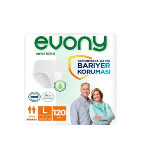 Evony Emici Külot Büyük Boy(L) 30'lu (120 Adet)