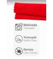 PerdeYap Kadife Dokulu Kırmızı Renk Masa Örtüsü