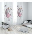 Minibabyrooms Ayda Oturan Kız Temalı Fon Perde