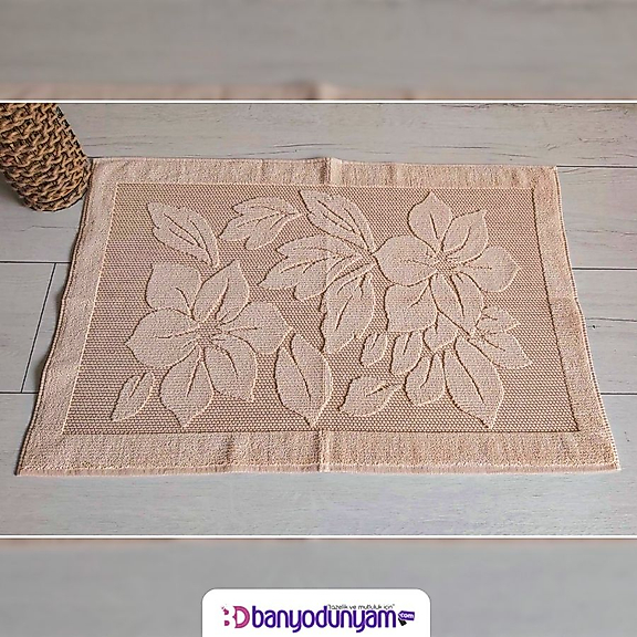 Yaprak Desen Tekli Banyo Paspası (60x90cm)